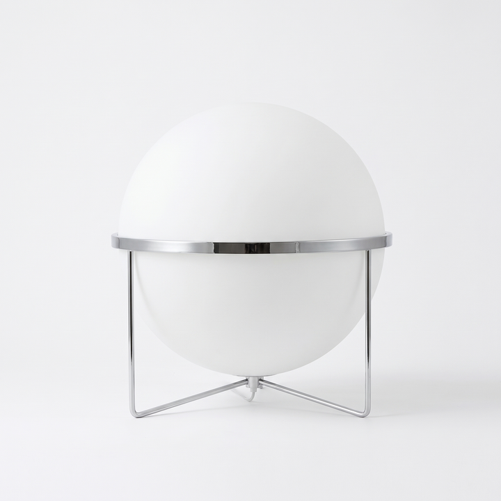 Mira opal acrylic globe accent lamp on a white background