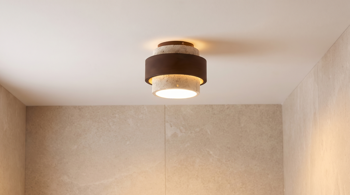 Elin ceiling light sitting flat against a low ceiling