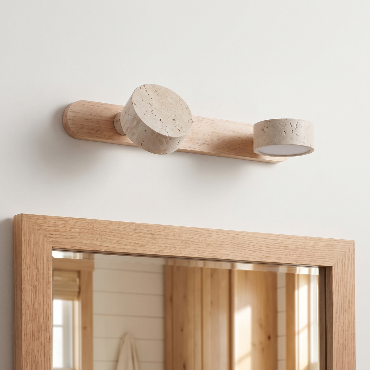 Della wall lamp with the two heads rotated to different angles