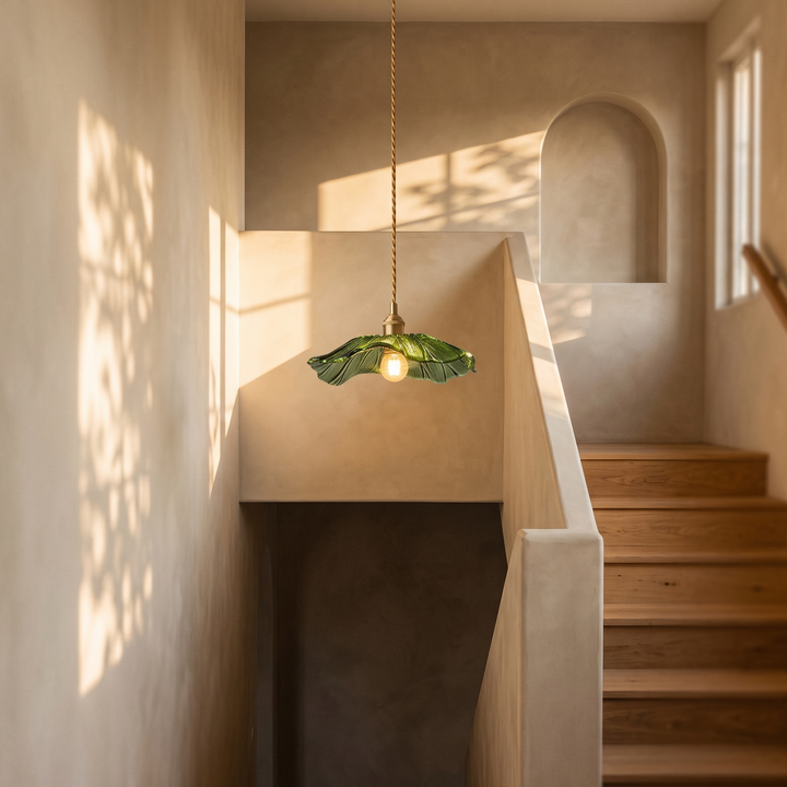 Ninfea pendant above a stairwell landing