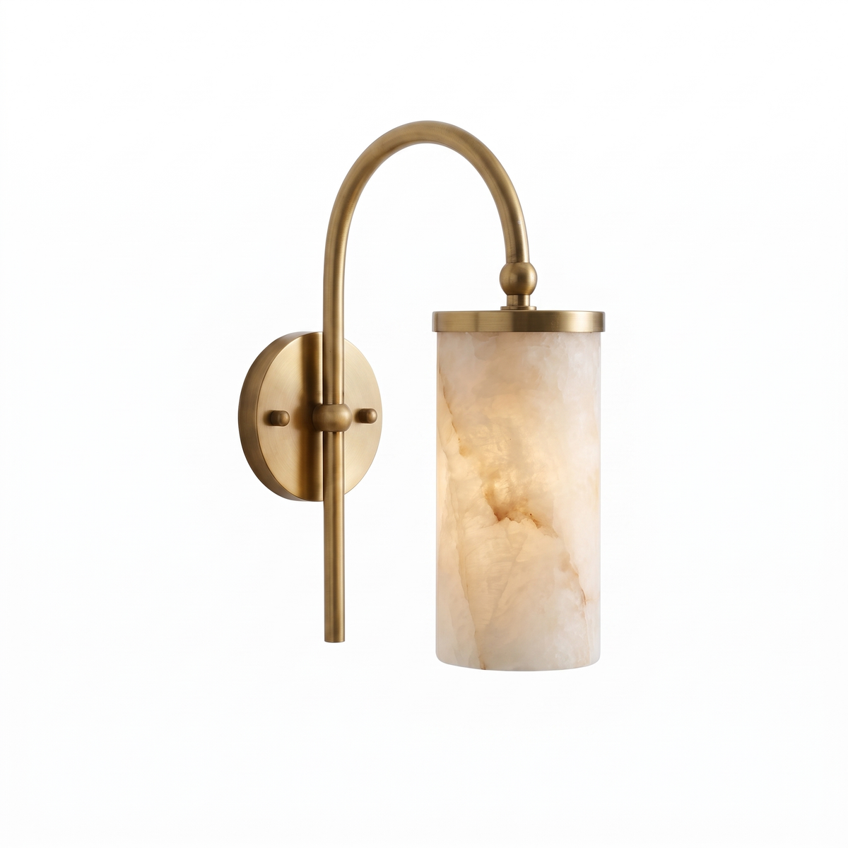 Tessara Arch marble wall sconce in copper on a plain white studio background