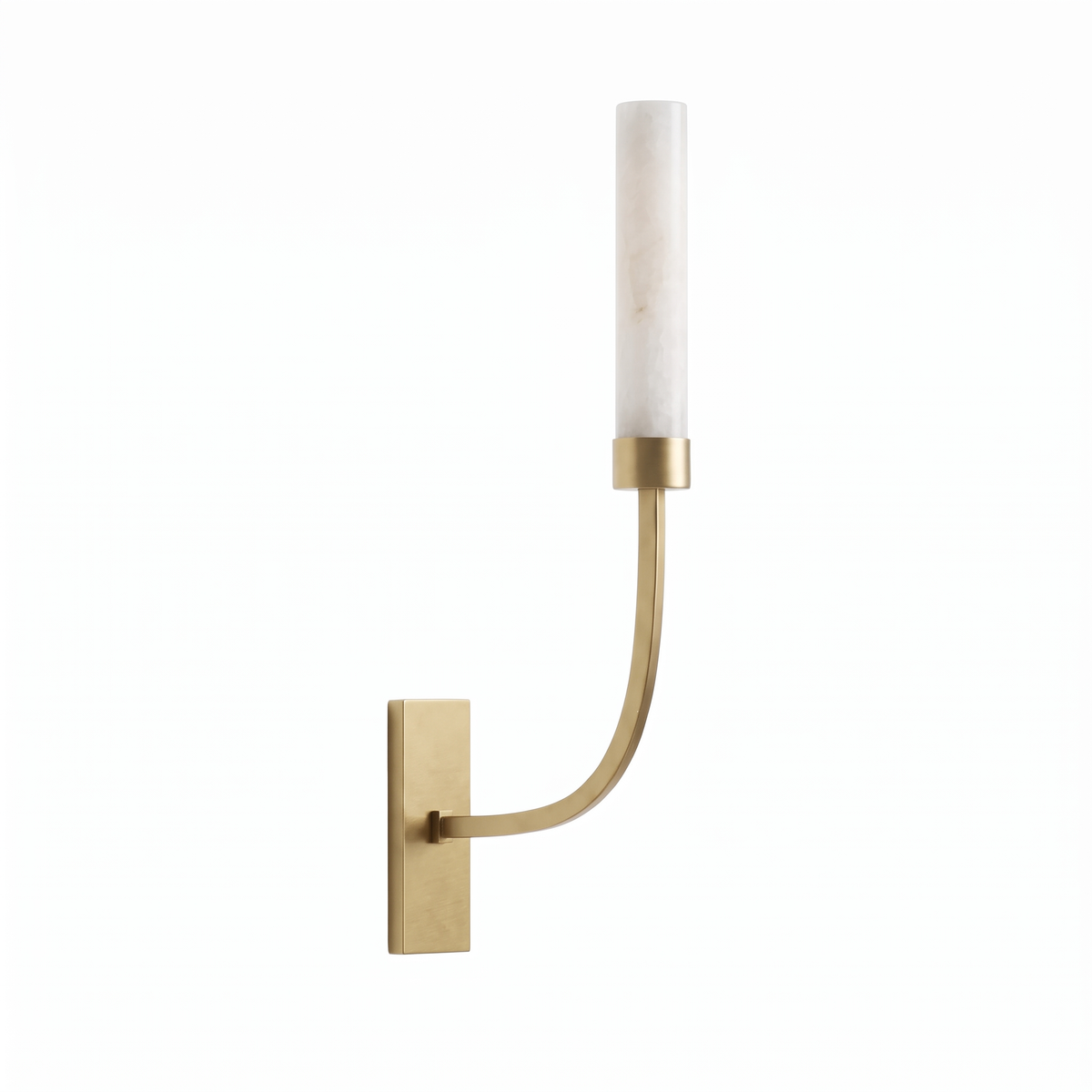 Tessara Column marble wall sconce in copper on a plain white studio background