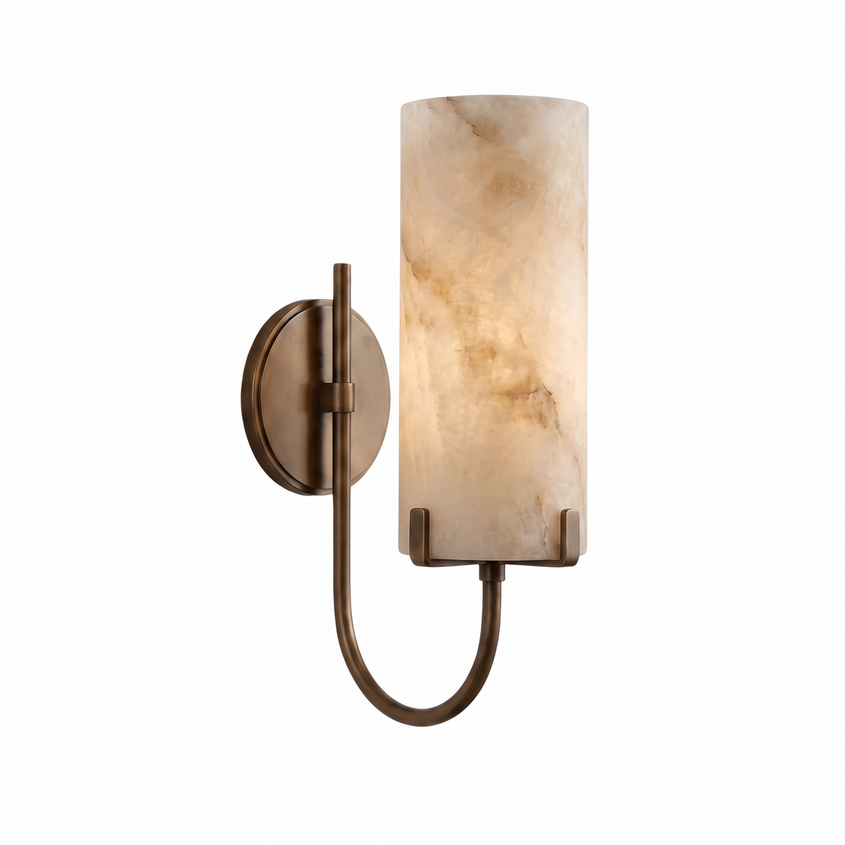 Tessara Loop marble wall sconce in copper on a plain white studio background